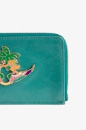 ZV Card Case - Women’s card case in blue leather with a surfer charm
