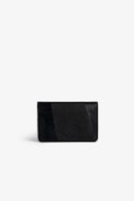 Le Cecilia Savage Wallet - Women's wallet in black leather patchwork with a gold-tone ZV clasp