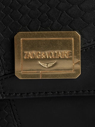 Wallet Le Cecilia - Leather patchwork wallet with a gold-tone ZV clasp.