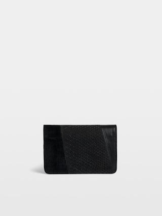 Wallet Le Cecilia - Leather patchwork wallet with a gold-tone ZV clasp.