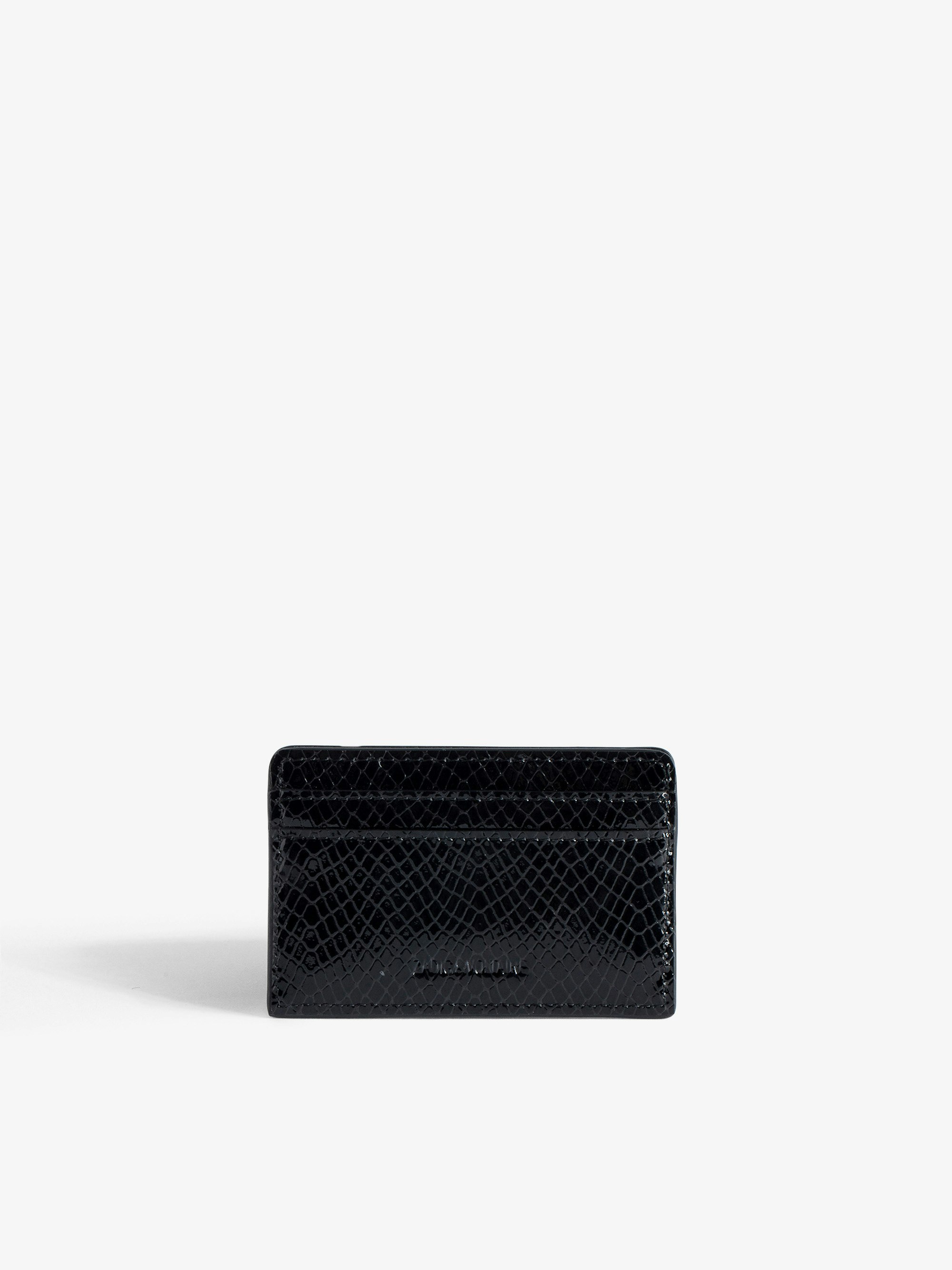 Black Python Leather Card Holder | Zadig&Voltaire
