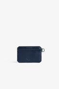 Le Cecilia Pass Embossed Card Holder - Women’s green croc-embossed leather card holder with C buckle.