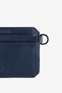 Le Cecilia Pass Embossed Card Holder - Women’s green croc-embossed leather card holder with C buckle.
