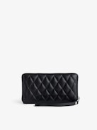 Compagnon Wallet - Smooth and quilted leather wallet with lucky charms.