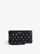 Compagnon Wallet - Smooth and quilted leather wallet with lucky charms.