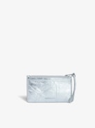 Long Eternal Metallic Coin Purse - Metallic crinkled leather coin purse.