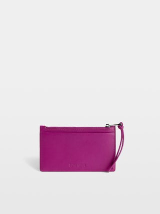 Long Wallet Eternal - Smooth leather wallet with strap and wing charm.