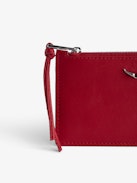 Long Eternal Coin Purse - Red smooth leather coin purse.