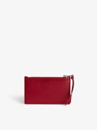 Long Eternal Coin Purse - Red smooth leather coin purse.