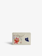 ZV Pass Card Holder - Ecru grained leather card holder with customized details designed by Humberto Cruz.