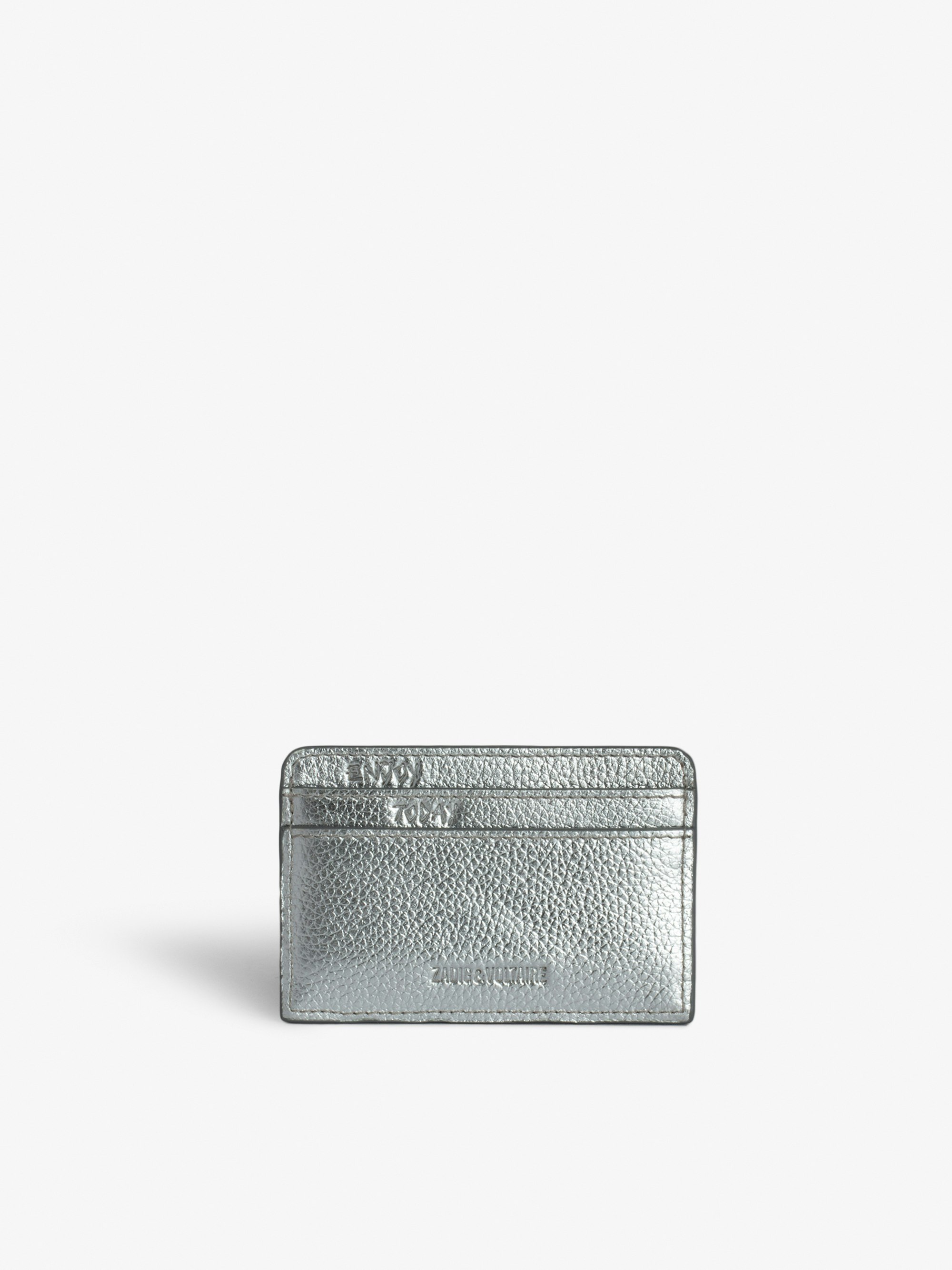 ★TOUT Y EST★ LACQUER CARD POCKET MATT SILVER FNSCW07TVF Pocket Wallet :Card Case Cigarette Case:Holds regular