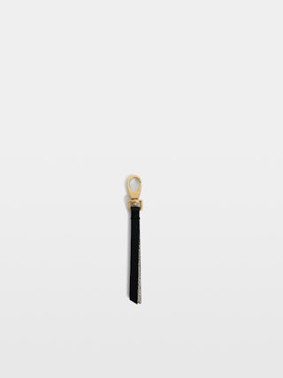 Love Link Keyring - Grained leather strap key ring with "Enjoy Today" message.