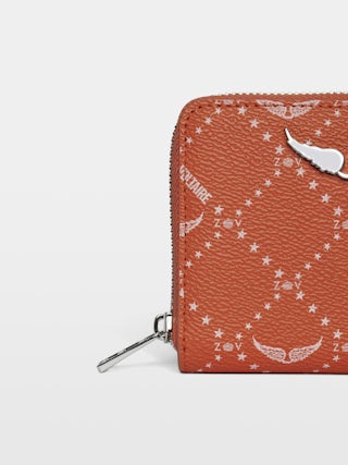 Porte-Monnaie Mini ZV Monogram - Portefeuille en toile monogramme, signature ailes.
