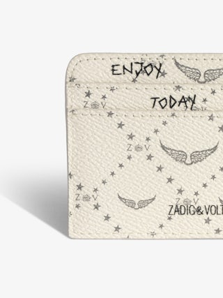 ZV Pass Monogram Card Holder - Card holder in coated canvas adorned with signature wings.