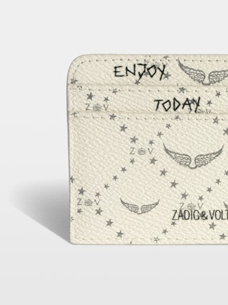 ZV Pass Monogram Card Holder - Card holder in coated canvas adorned with signature wings.