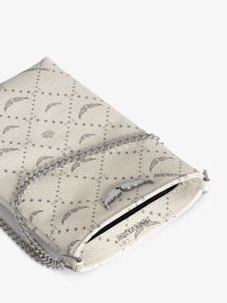 Rock Phone Pouch - Coated canvas phone case pouch with chains and signature wings.