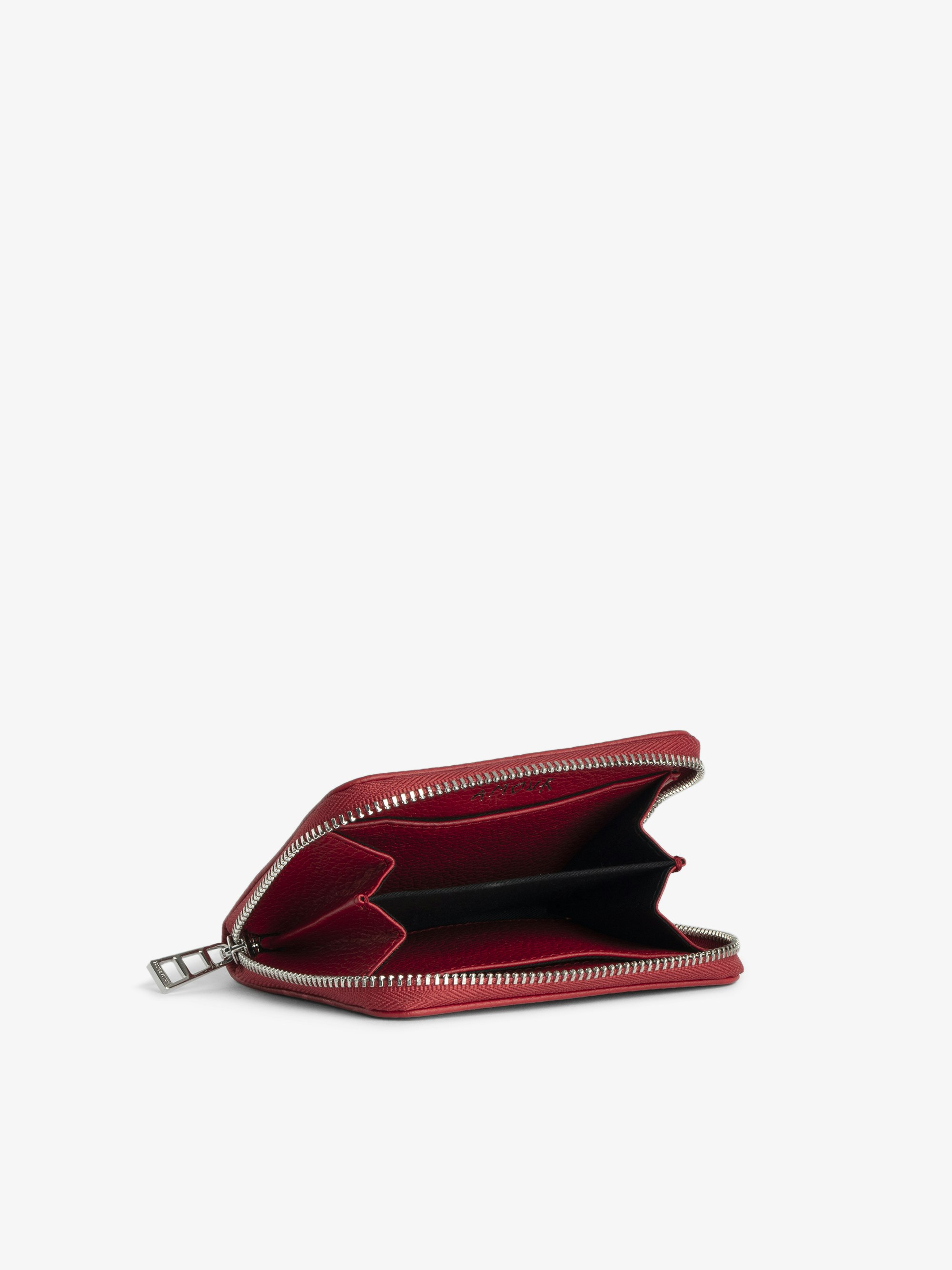 Zadig&Voltaire  レザーウォレット レッド ZADIG & VOLTAIRE Red Studded Leather Bifold Wallet | eBay
