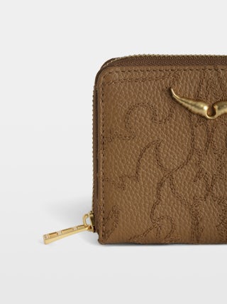 Porte-Monnaie Mini ZV - Porte-monnaie en cuir Western, signature ailes.