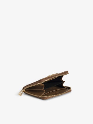 Mini ZV Wallet - Western leather coin purse, wing signature.