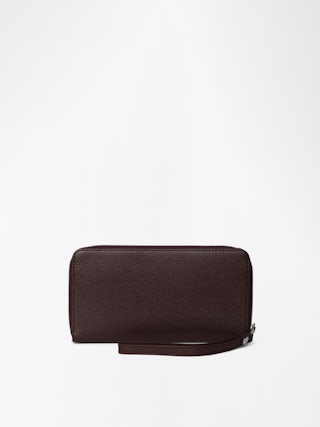 Compagnon Wallet - Grained leather wallet adorned with a wing charm.