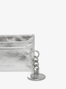 Sunny Pass Vintage Metal Card Holder - Metallic leather card holder with medallion charm and wing signatures.
