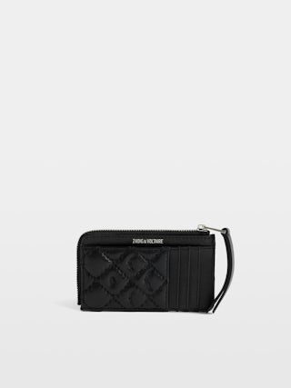 Kartenetui ZV Card Gesteppt Monogram - Kartenhalter aus glattem Leder mit Monogramm-Steppung.