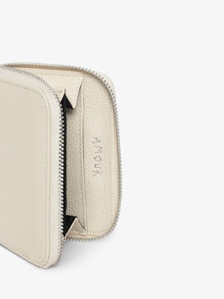 Mini ZV America Wallet - Wallet in grained leather adorned with signature rhinestone wings.