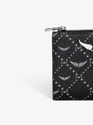 ZV Wallet Monogram Brieftasche - Geldbörse aus beschichtetem Canvas mit Monogramm-Print, Klappe und Reißverschlusstasche.