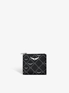 ZV Monogram Wallet - Monogram printed coated canvas wallet with flap and zipped pocket.