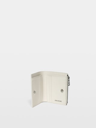 Portefeuille ZV Wallet Monogram - Portefeuille en toile enduite imprimée monogramme, rabat et poche zippée.