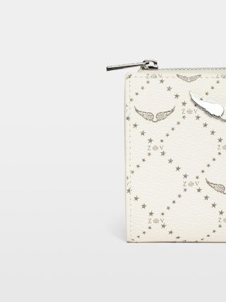Portefeuille ZV Wallet Monogram - Portefeuille en toile enduite imprimée monogramme, rabat et poche zippée.