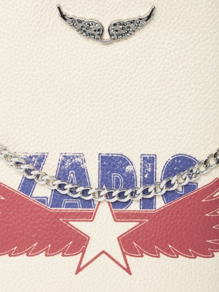 Rock Phone Pouch - Coated canvas phone case pouch with chains and signature wings.