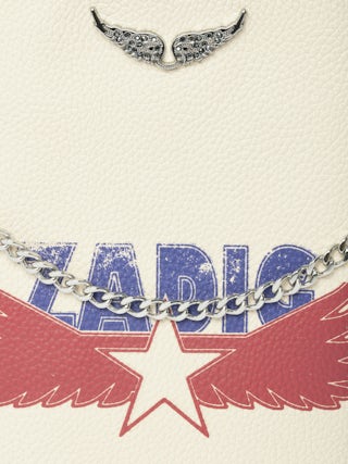 Rock Phone Pouch - Coated canvas phone case pouch with chains and signature wings.