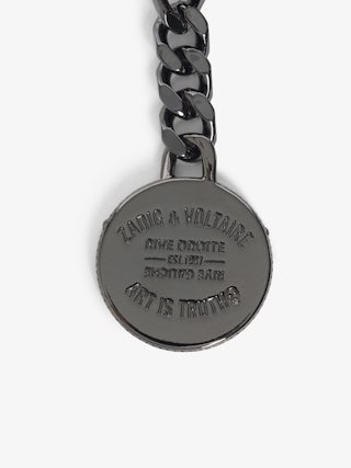 Sunny Mini Punk Wallet - Patent leather wallet with vintage-inspired effect, medallion and wing signatures.