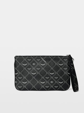 Z Monogram Tag Pouch - Monogram canvas pochette adorned with signature wings tag.