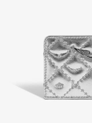 Tarjetero ZV Pass Monogram Metal - Tarjetero de piel metalizada con acolchado monograma.