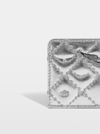 Card Holder ZV Pass Monogram Metal - Card holder in metallic leather with monogram quilting.