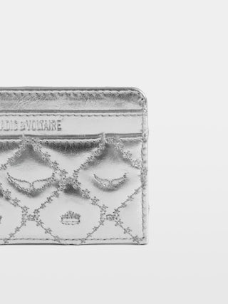 Card Holder ZV Pass Monogram Metal - Card holder in metallic leather with monogram quilting.