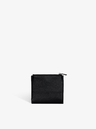 ZV Wallet Brieftasche - Geldbörse aus genarbtem Leder mit Klappe und Reißverschlusstasche.