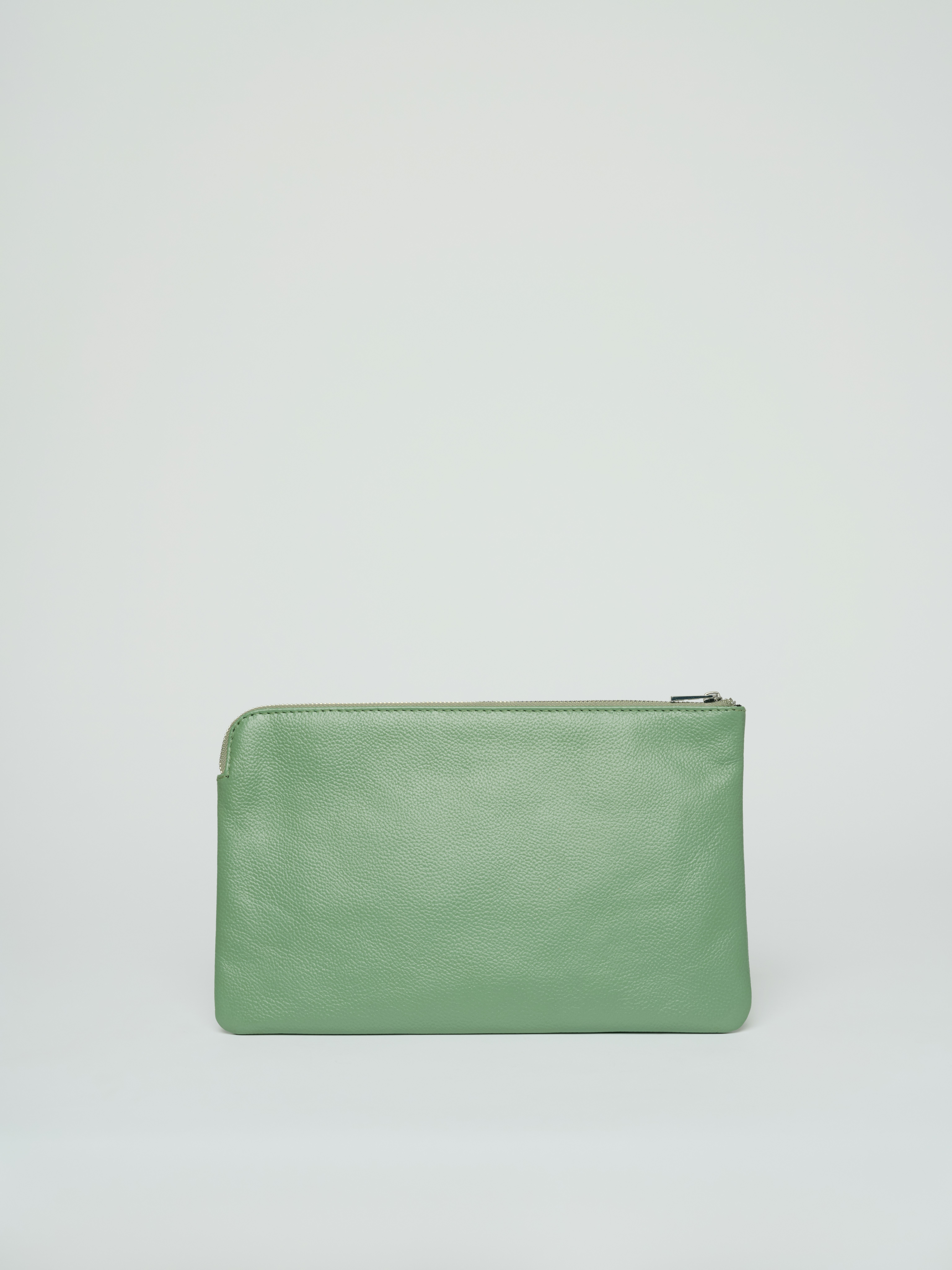 Uma Wings Leather Bag - Compact bag in light green leather.