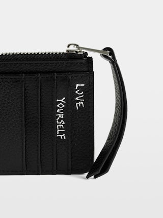 ZV Card Graffiti Card Holder - Card holder in leather with wings signature and graffiti print.