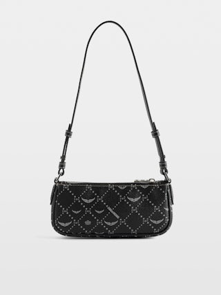 Z Pocket Monogram Clutch - Monogram printed clutch with removable handle.