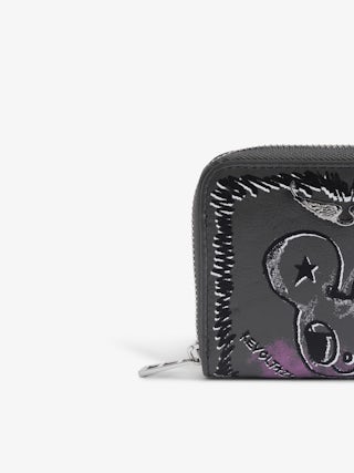 Mini ZV Humberto Geldbörse - Mini ZV Geldbörse aus genarbtem Leder, Flügel-Signatur und Humberto Cruz Print.