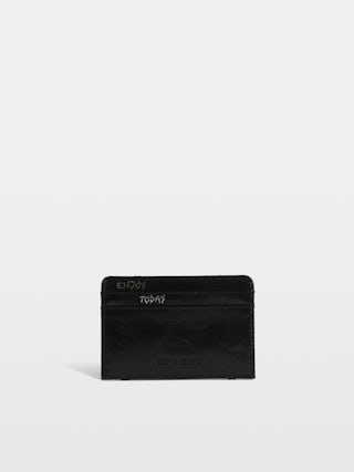 ZV Pass Vintage Patent Studs Cardholder - Card holder in vintage leather with studs.