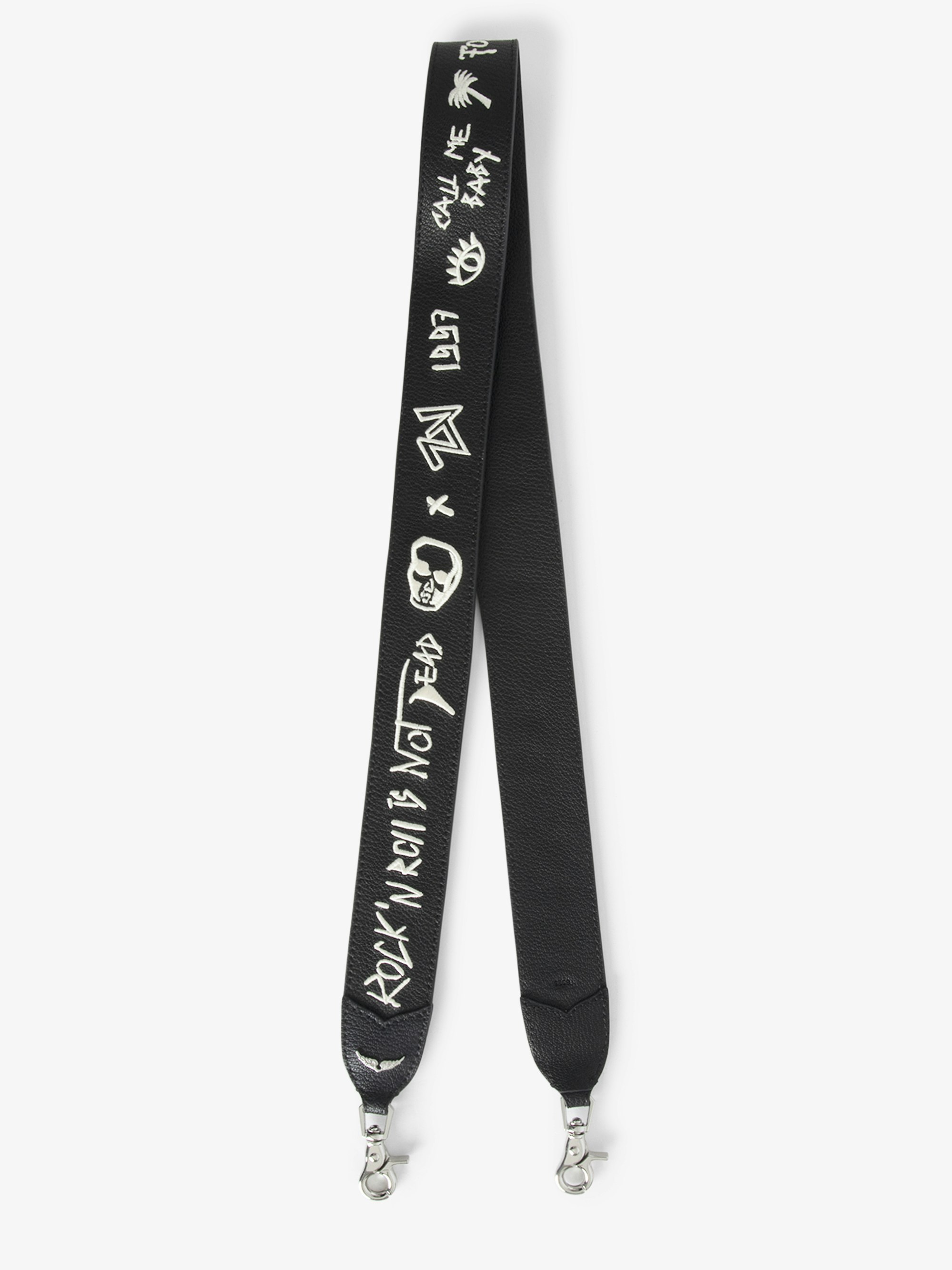 Adjustable Black Leather Strap | Zadig&Voltaire