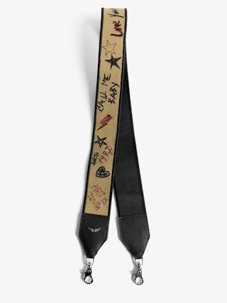 Z Camp Shoulder Strap - Military-style canvas shoulder strap, embroidered with signature wings.