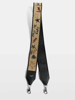 Z Camp Shoulder Strap - Military-style canvas shoulder strap, embroidered with signature wings.