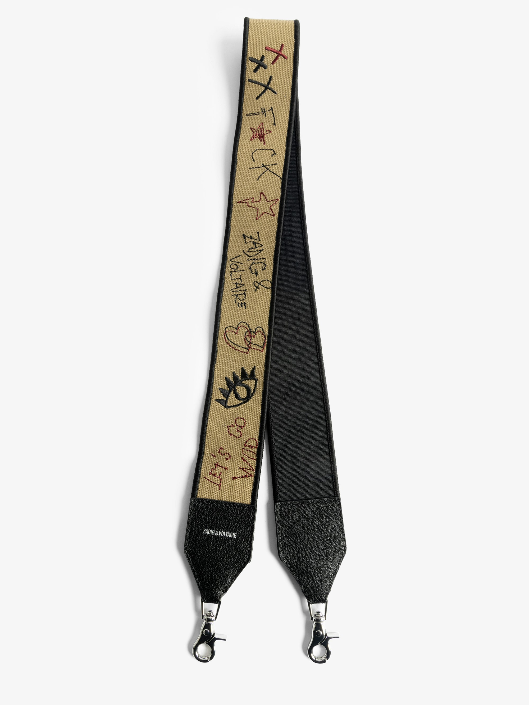 Z Camp Shoulder Strap - Military-style canvas shoulder strap, embroidered with signature wings.