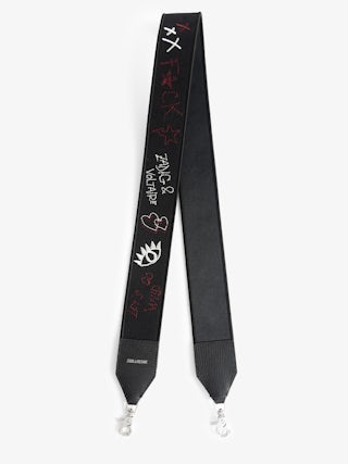 Punk Shoulder Strap - Punk-style canvas shoulder strap, embroidered with signature wings.