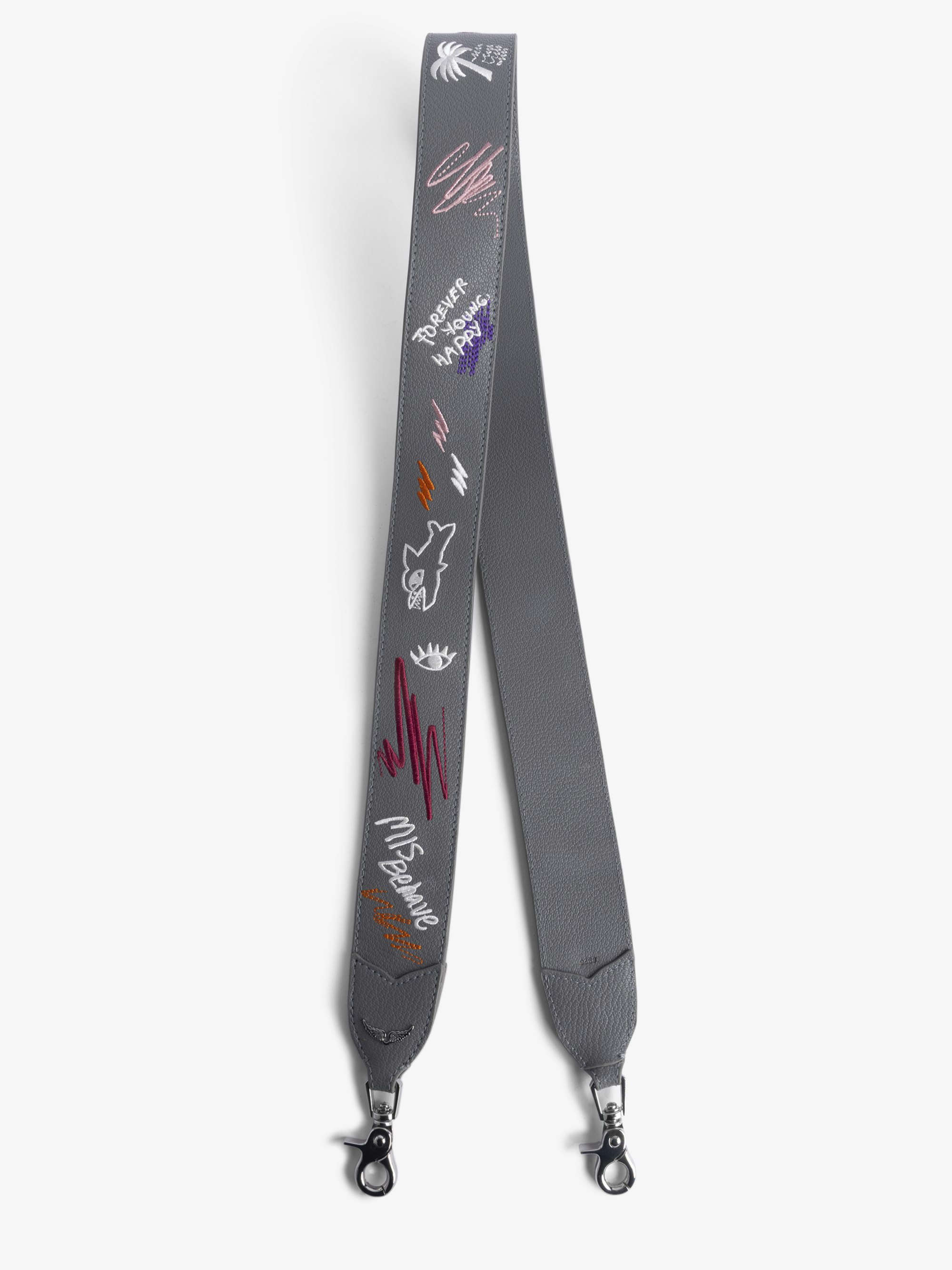 Humberto Shoulder Strap - Grained leather shoulder strap with Humberto Cruz tags.